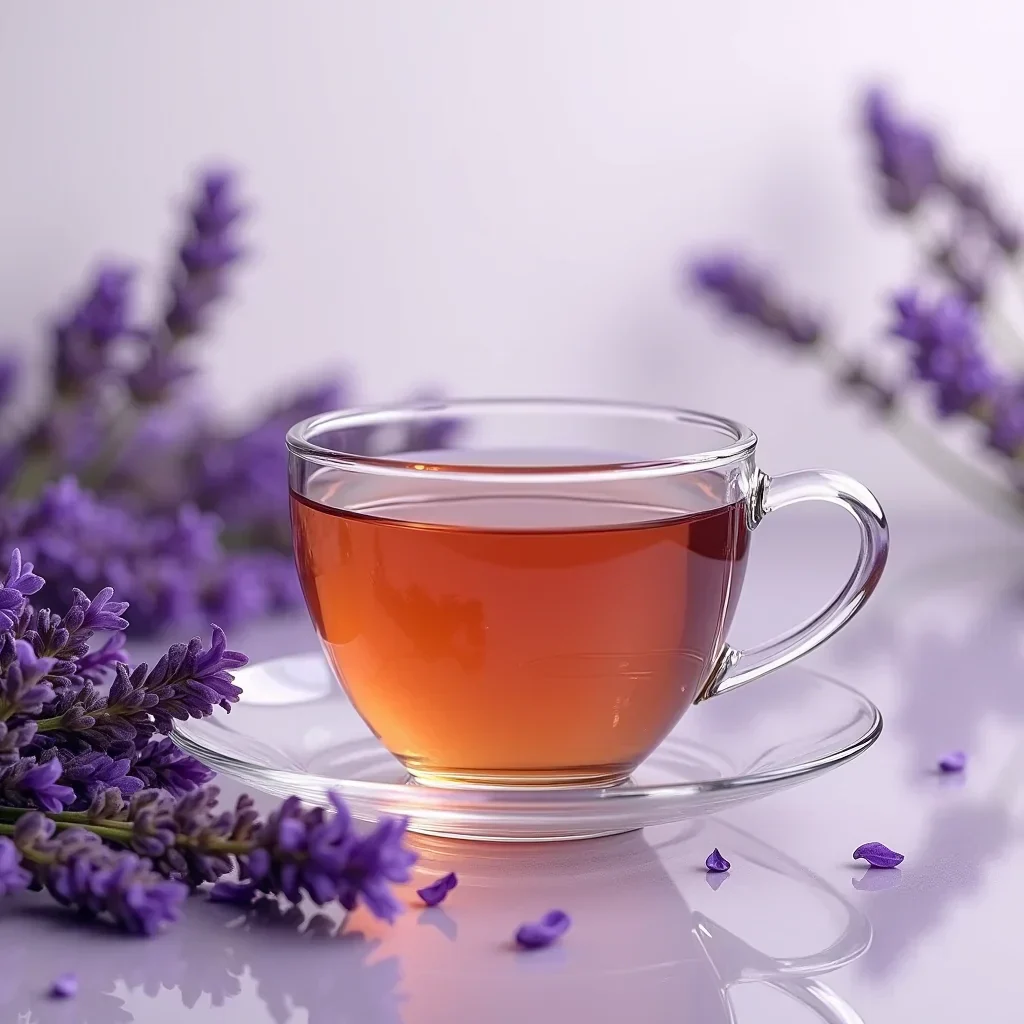 A curated selection of community favorite herbal tea blends displayed in ceramic cups with dried botanical garnishes